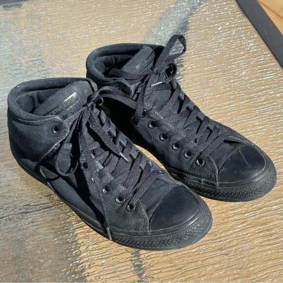 Converse Chuck Taylor All Star Black High-Top Sneakers - Picture 1 of 13